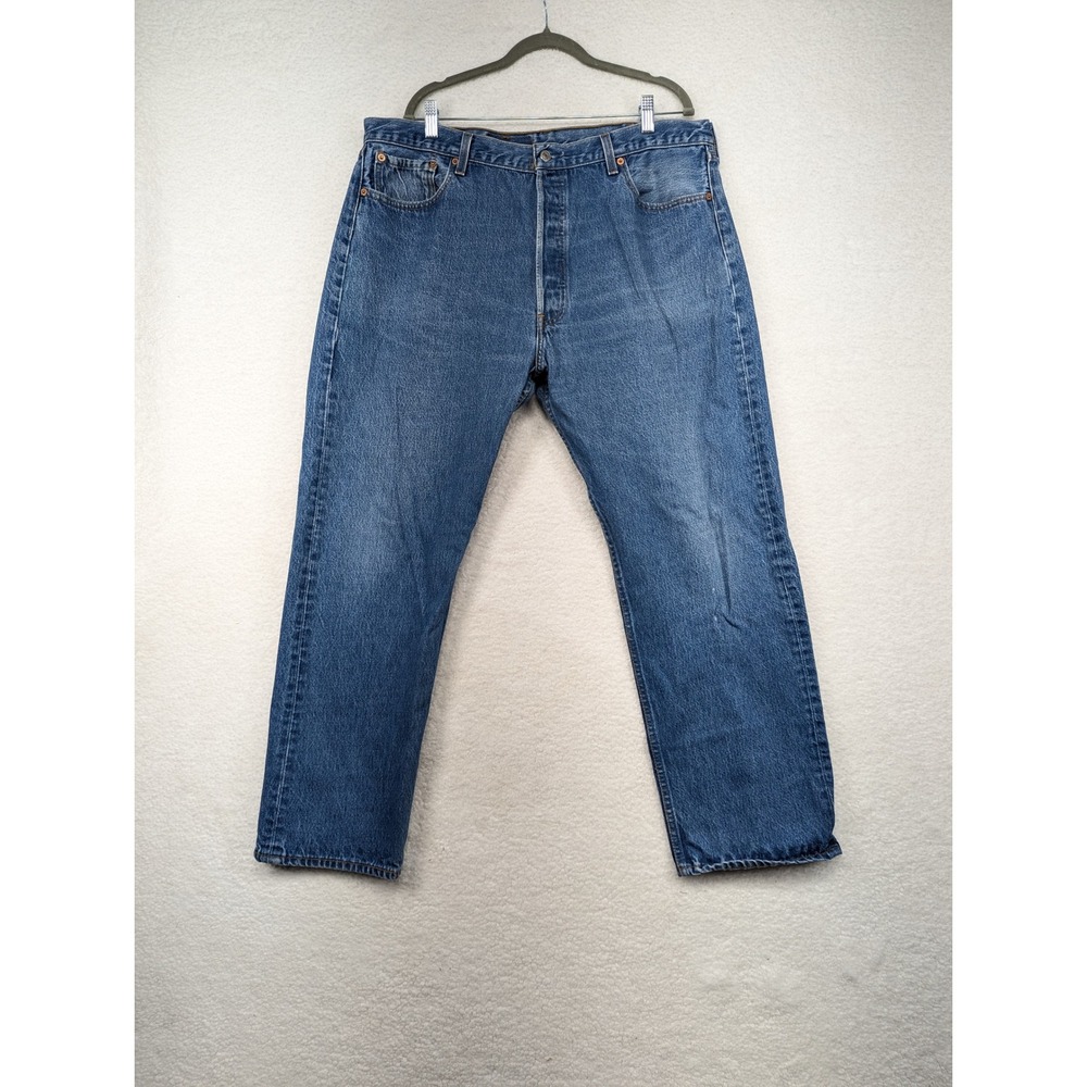 Levi's‎ 501XX Denim Jeans Mens Button Fly Blue Classic Straight Leg Pants W42L32